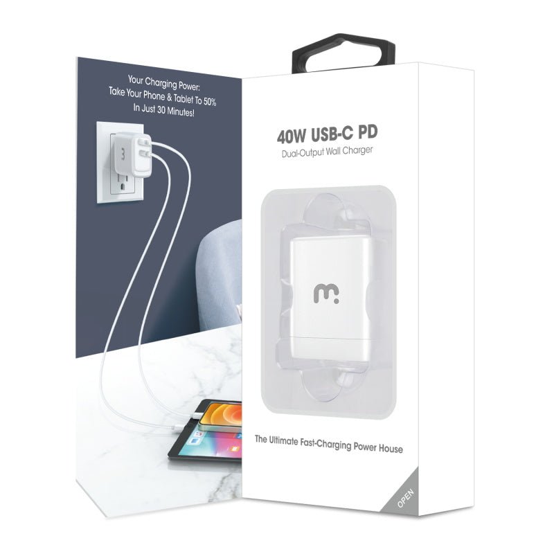 40W Dual USB - C Wall ChargerMyBat Pro