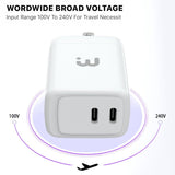 40W Dual USB-C Wall Charger