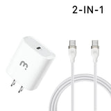 2-In-1 Fast Charging USB-C Wall Charger with 4FT USB-C Cable