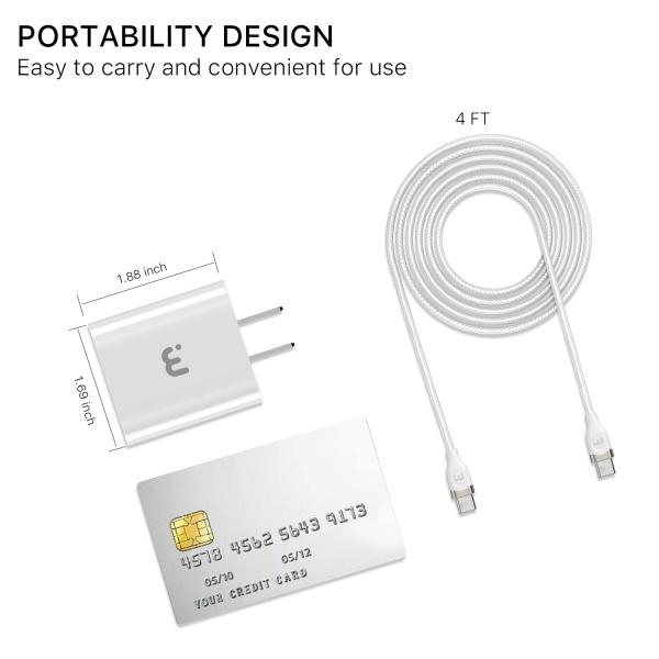 2 - In - 1 Fast Charging USB - C Wall Charger with 4FT USB - C CableMyBat Pro
