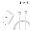 2-In-1 Fast Charging USB-C Wall Charger with 4FT Lightning Cable
