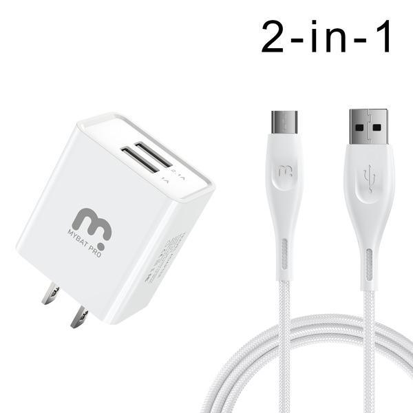 2 - in - 1 Travel Charger with 6FT Micro USB CableMyBat Pro