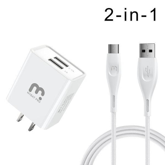 2 - in - 1 Travel Charger with 6FT Micro USB CableMyBat Pro