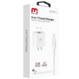 2-in-1 Travel Charger with 6FT Micro USB Cable