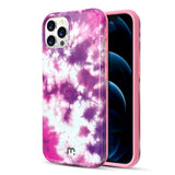 Sunset Pink and Purple Tie Dye Chic Series iPhone 12 and iPhone 12 Pro Case. SKU - RIP12PCSFSSM416 Barcode -885126697477