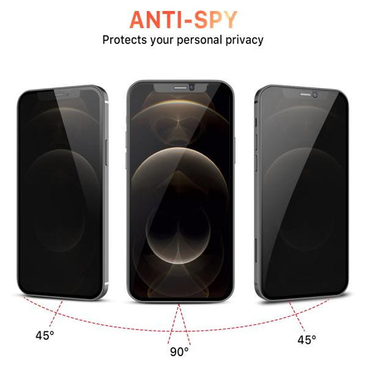 Full Coverage Privacy Tempered Glass Screen ProtectoriPhone 12 Pro Max