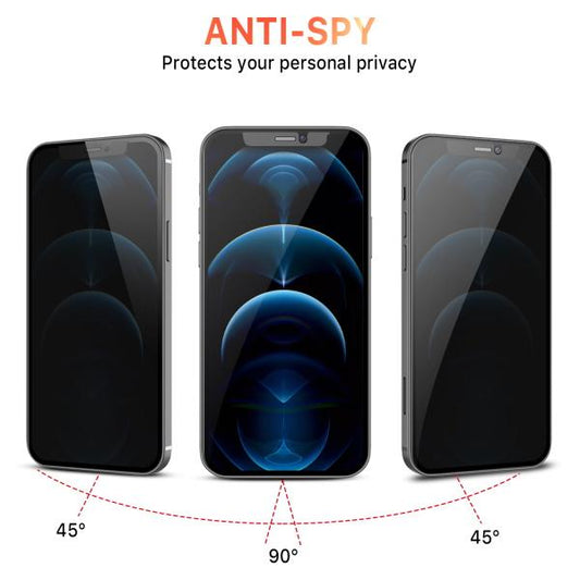 Full Coverage Privacy Tempered Glass Screen ProtectoriPhone 12 / 12 Pro