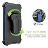 MYBAT Pro Shockproof Maverick Series Case for iPhone 13 Pro Case with Belt Clip Holster and Tempered Glass, 6.1 inch, Heavy Duty Military Grade Drop Protective Case with 360° Rotating Kickstand-Green