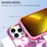 The Sunset Chic case has a bright pink 1.6 mm front bezel protecting the front screen and a 2mm bezel to protect the camera.