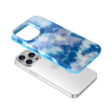 Sky Blue Chic Case being equipped to an iPhone 13 Pro Max