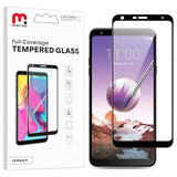 lg stylo 5 tempered glass screen protector black lined edging and clear