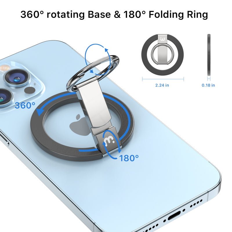 ESR Magsafe Phone Ring Grip, Compatible with HaloLock Magnetic Phone Ring  Stand, Phone Grip for Mobile Compatible with iPhone 14/13/12 Series,  Adjustable Tabletop Kickstand, Sierra Blue - Phone Smart