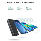 High Capacity 20,000 mAh charging