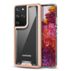 Lux Series Rose Gold edged and clear back Military Grade Case for Samsung Galaxy S21 Ultra
