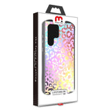 MYBAT PRO Slim Cute Glitter Mood Series Case for Samsung Galaxy S22 Ultra 6.8 inch, Stylish Hard PC + Soft TPU Bumper Military Grade Drop Shockproof Non-yellowing Protective Cover, Holographic Leopard