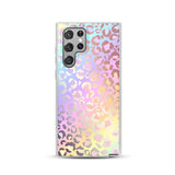 MYBAT PRO Slim Cute Glitter Mood Series Case for Samsung Galaxy S22 Ultra 6.8 inch, Stylish Hard PC + Soft TPU Bumper Military Grade Drop Shockproof Non-yellowing Protective Cover, Holographic Leopard