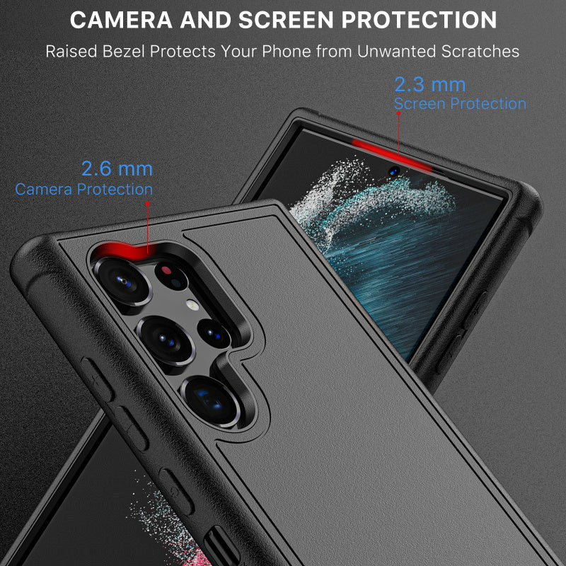 MYBAT Pro Maverick Series - Funda para Samsung Galaxy S23 Ultra con funda  de clip para cinturón, 6.8 pulgadas, resistente protección contra caídas de