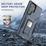 MyBat Pro Antimicrobial Stealth Series (with Stand) for Samsung Galaxy S23 Ultra - Army Green / Black