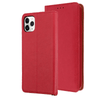 Bright Red Smooth Stitched Noble Wallet Folio Case for Apple iPhone 11 Pro.