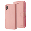 Rose Gold Smooth Element Wallet Case with Magnetic Closure Strap for Apple iPhone XS Max.