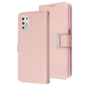 Rose Gold Sleek Xtra Wallet Case With Magnetic Closure Strap for Motorola Moto G Stylus (2021).