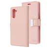 Rose Gold Sleek Xtra Wallet Case With Magnetic Closure Strap for Samsung Galaxy Note 10.