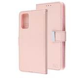 Rose Gold Sleek Xtra Wallet Case With Magnetic Closure Strap for Samsung Galaxy Note 20.