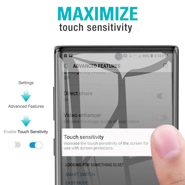 Full Coverage Tempered Glass Screen ProtectorGalaxy S10