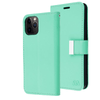 Teal Sleek Xtra Wallet Case With Magnetic Closure Strap for Apple iPhone 11.