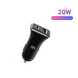 2-Port Fast Charging Power Delivery Quick Car Charger (36W)
